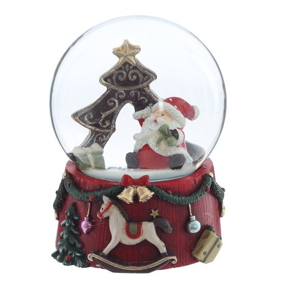 Фигурка декоративная &quot;Дед Мороз&quot; в стекл шаре, D 6.5 см, L6,5 W6,5 H8,5 см, 2в.