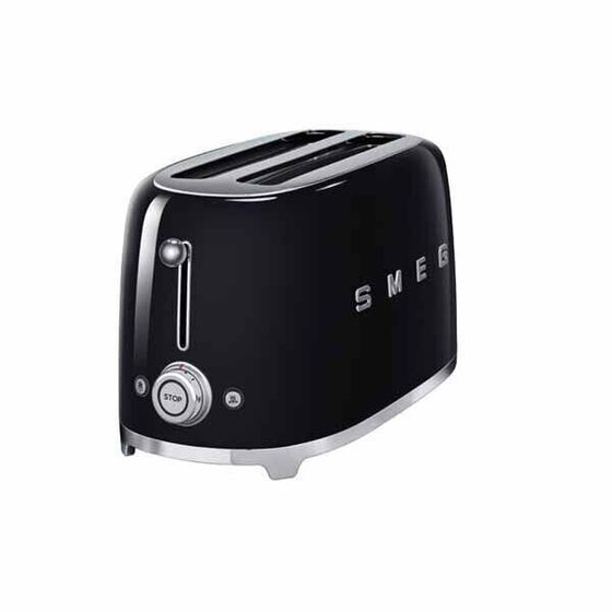 Smeg 50s Retro Style Aesthetic 4 Slice Toaster - Black (TSF02BLUK)