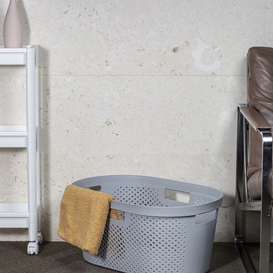 Корзина для глаженого белья INFINITY светло-серая 40л