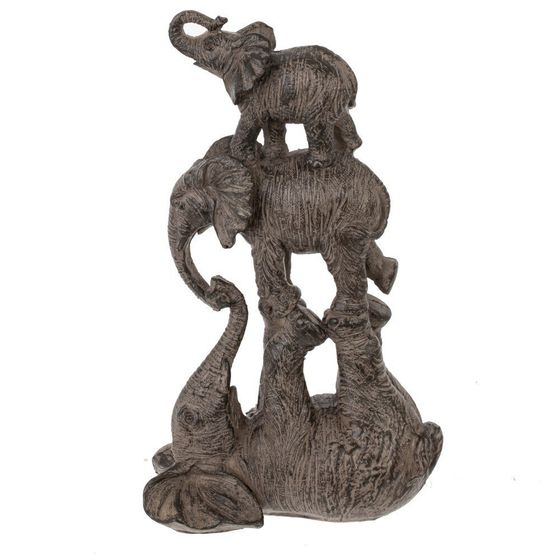 Фигурка декоративная &quot;Слоны&quot;, Д15 Ш7,5 В25 см