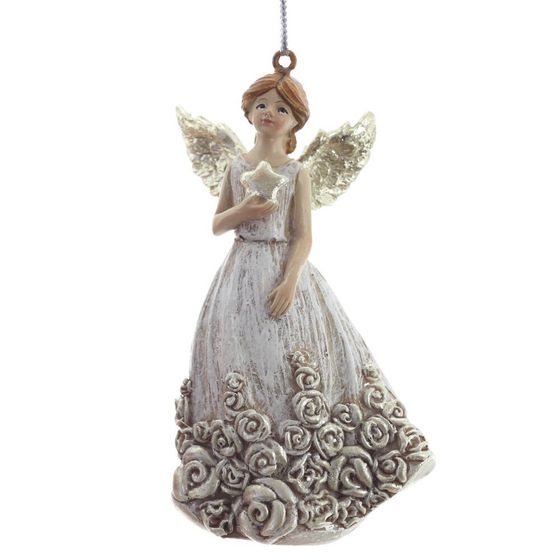 Фигурка декоративная подвесная "Ангел",   L5 W3,5 H9,5 см, 2в.