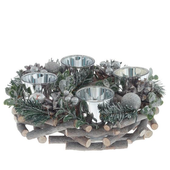 Подсвечник, D 4,5 см, L24 W24 H8 см