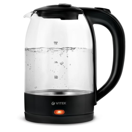 Чайник электрический Vitek VT-7092 TR 1.7л 2200Вт стекло/черный