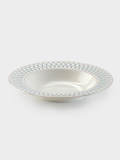 Тарелка глубокая WY Royal bird, 290 мл, d=21.5 см, фарфор, белая