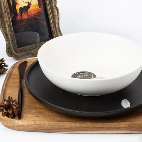 Тарелка суповая ROCK WHITE 20см