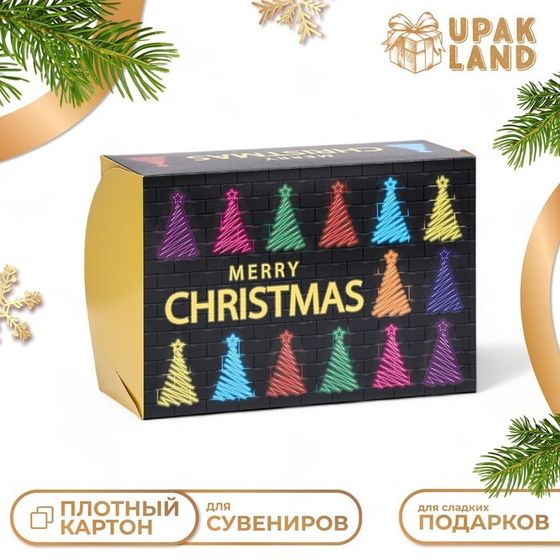 Упаковка без окна &quot;Merry Christmas&quot;, 25 х 17 х 10 см, 1 шт.