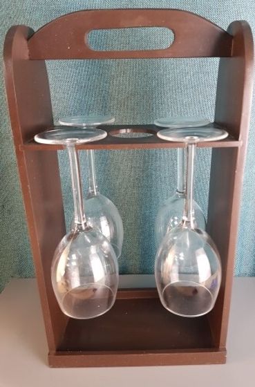 !09 Набор для вина "Сомелье": 4 бокала 350 мл. + подставка