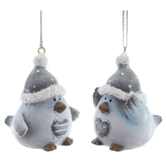 Фигурка декоративная подвесная "Птичка",   L3 W5 H5 см, 2в.