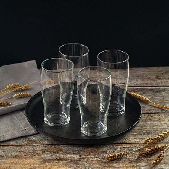 Набор стаканов для пива ВРЕМЯ ДЕГУСТАЦИЙ ТЮЛИП 350мл 4шт