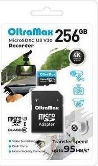 Карта памяти microSDXC 256GB Oltramax OM256GCSDXC10-U3-V30 + адаптер