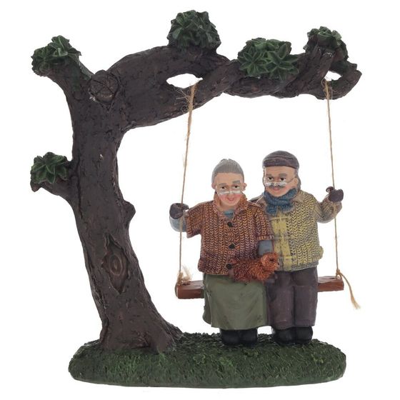 Фигурка декоративная "Бабушка с дедушкой", L19 W8 H21 см, 1 штука, дизайн микс