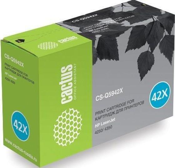 Картридж лазерный Cactus CS-Q5942X Q5942X черный (20000стр.) для HP LJ 4250/ 4350