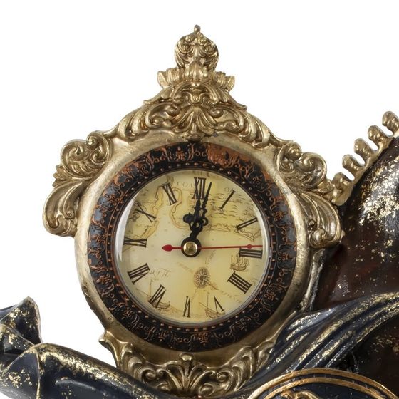 Фигурка декоративная &quot;Лошадь&quot; с часами D8см, (AAx1 н/п), L31,5 W14 H45,5 см