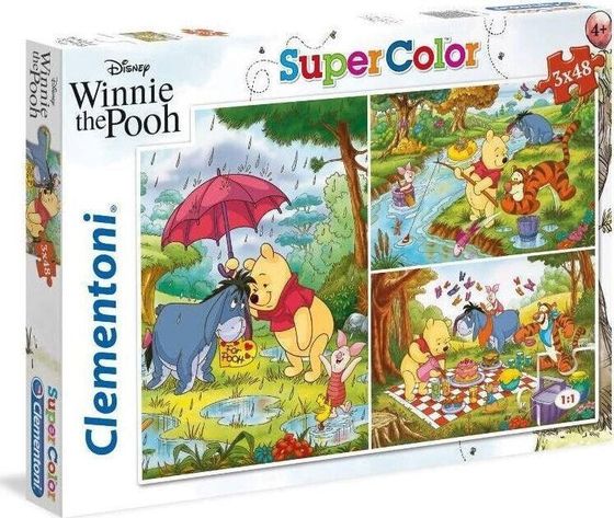 Clementoni Puzzle 3x48 Super kolor Kubuś Puchatek