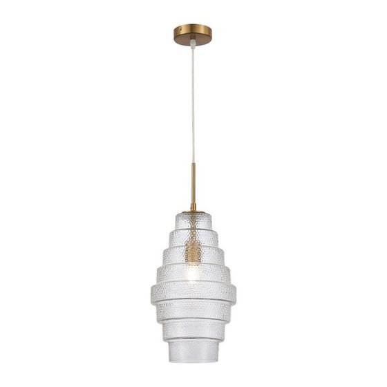 Подвес St Luce. SL1001.213.01. Rexite. 1х40 Вт, E27, 21х21х36 см, цвет латунь