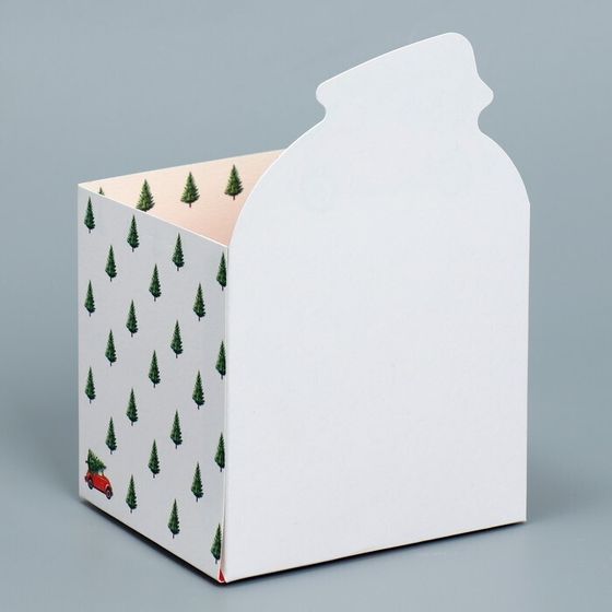 !Коробка для мини-букетов 4 штуки «Happy New Year», 12 х 17 х 10 см