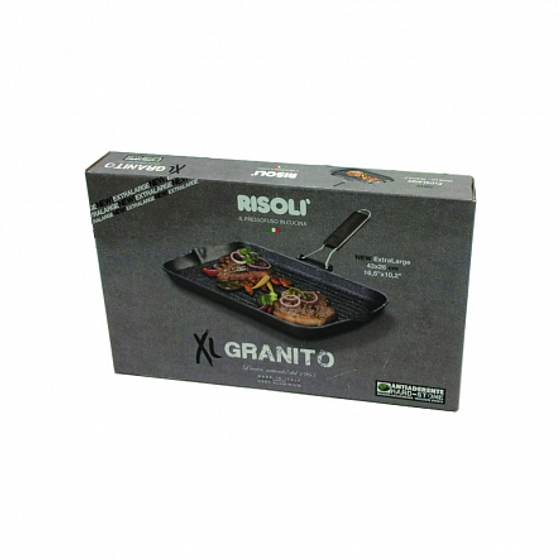 Сковорода-гриль GRANITO XL 43x26см со складной ручкой