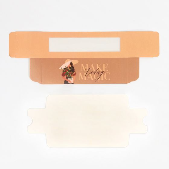 !09 Коробка складная для макарун (набор 6 штук) Make magic 18 х 5,5 х 5,5 см. кондитерская упаковка