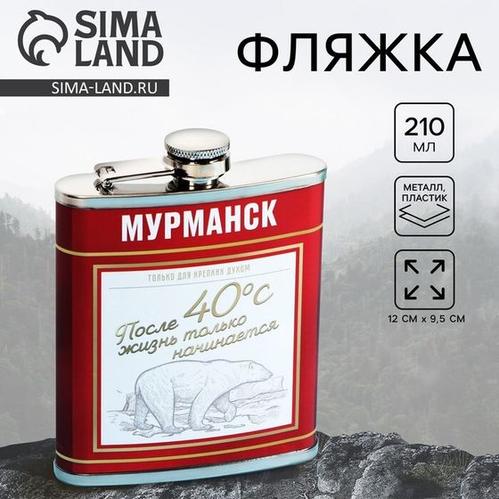 Фляжка «Мурманск», 210 мл