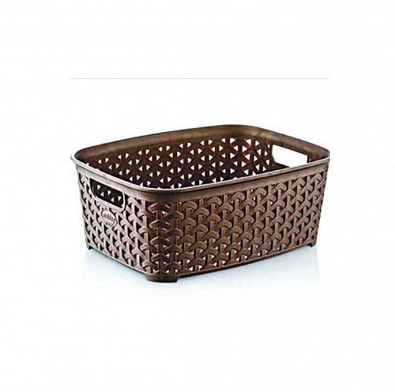 Корзина RATTAN коричневая 19.5х26х9см