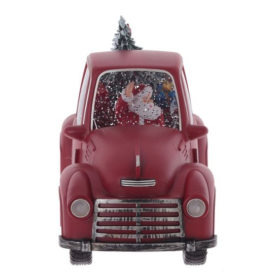 Изделие декоративное &quot;Дед Мороз на машине&quot; (подсвет, вьюга, муз, AA х3 н/п +USB) L27 W12,5 H17 см