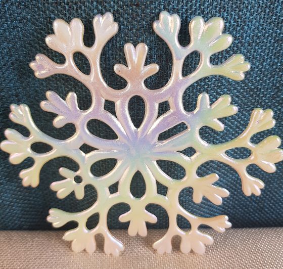 !09 НАБОР 8 СНЕЖИНОК - ЕЛОЧНОЕ УКРАШЕНИЕ &quot;CLASSIC WHITE&quot; СНЕЖИНКА, 10 СМ. ПЕРЛАМУТРОВАЯ