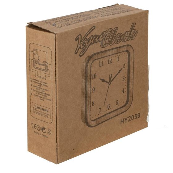 Будильник  (1xАА н/п), L15,5 W4,5 H16,5 см