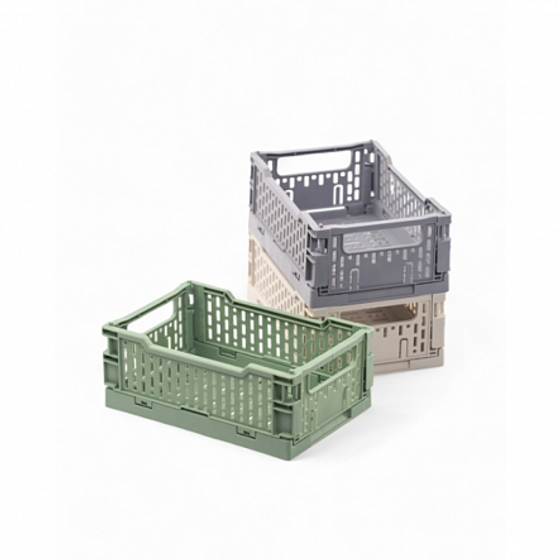 Корзинка для хранения складная CASSA XS серая 0.66л