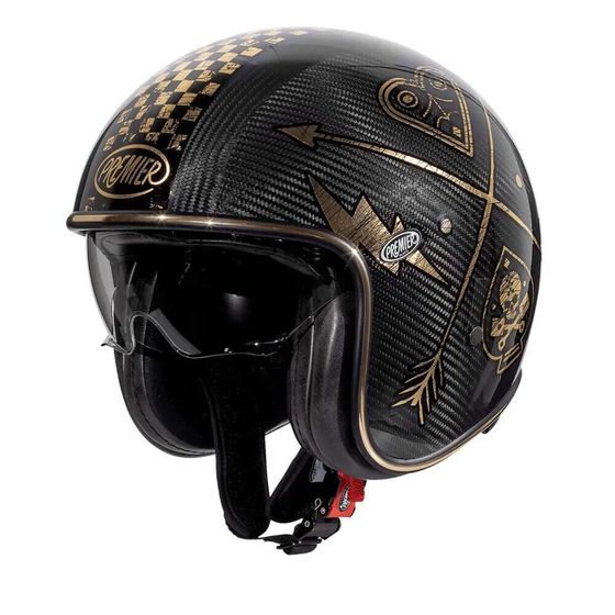 PREMIER HELMETS 23 Vintage Carbon NX 22.06 open face helmet