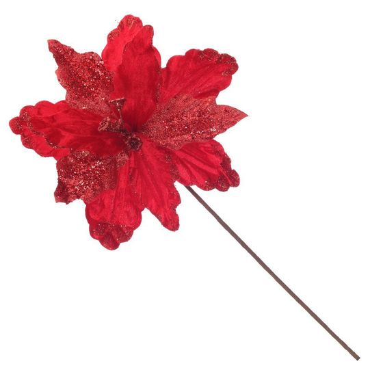 Цветок искусственный &quot;Пуансеттия&quot;, L27 W28 H42 см