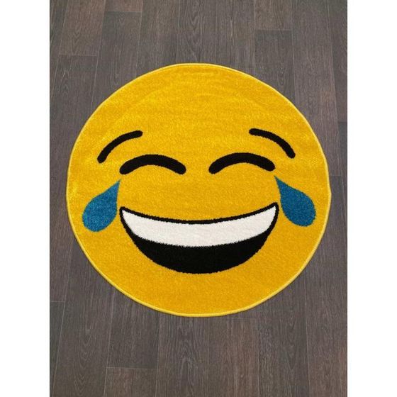 Ковёр круглый Merinos Smile, размер 100x100 см, цвет yellow