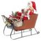 Дед Мороз на санях, L51 W22 H48 см