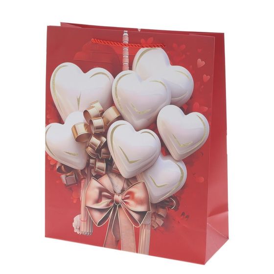 Пакет подарочный (бумага 210г/м2, блок микс 12шт), L26 W10 H32 см, 4в.