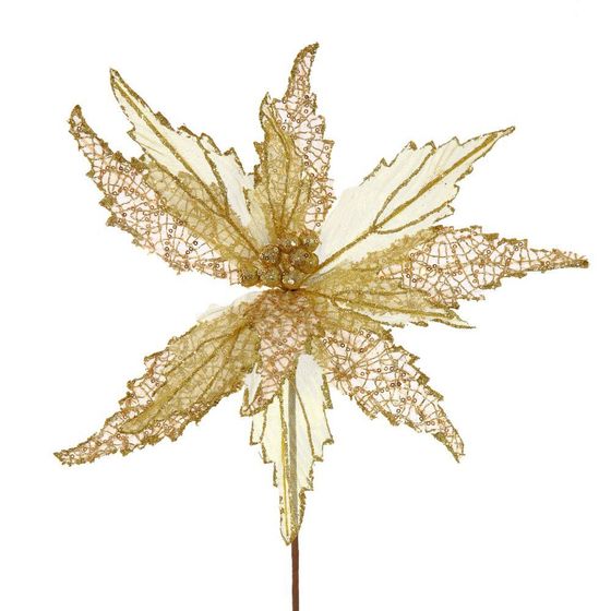 Цветок искусственный &quot;Пуансеттия&quot;, L36 W32 H44 см