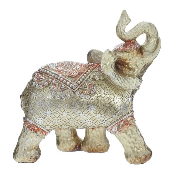 Фигурка декоративная "Слон", L15 W6,5 H14,5 см, 1 штука, дизайн микс