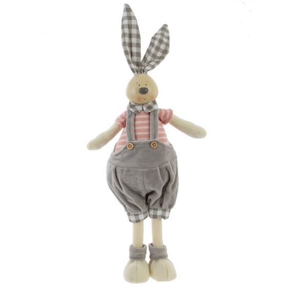 Игрушка набивная &quot;Заяц/Зайка&quot;, L15 W8 H44/33 см, 2в.
