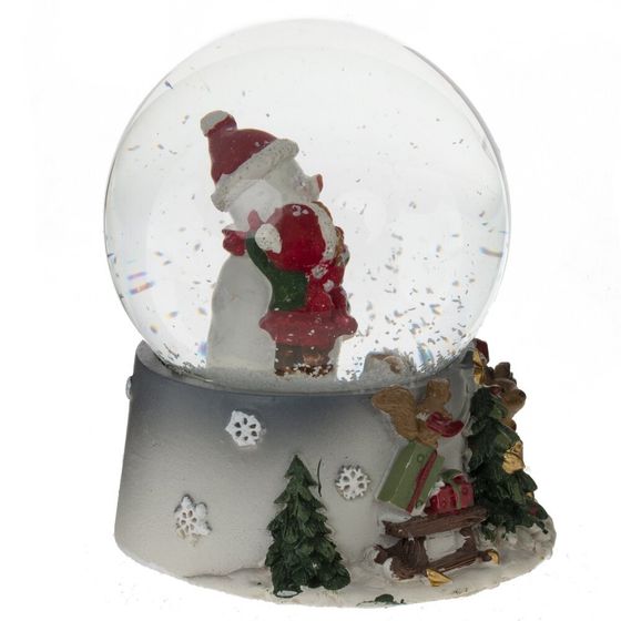 Фигурка декоративная &quot;Снеговик&quot; в стекл шаре, L7 W7 H8,5 см, 2в.