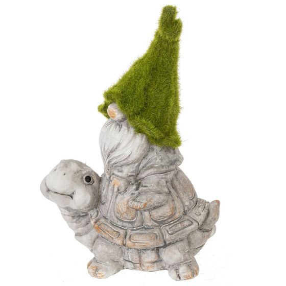 Фигурка декоративная &quot;Гном на черепахе&quot;, L12 W8 H18 см