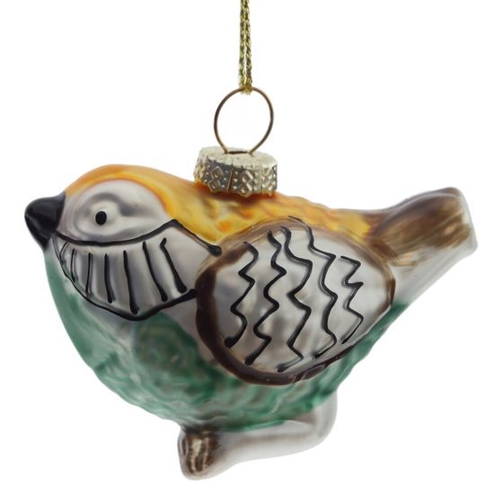 Украшение новогоднее "Птичка", L7 W4 H6 см, 3в.