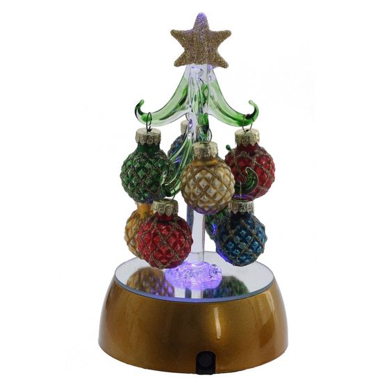 Изделие декоративное "Ёлка" с подсветкой (AAx3 н/п), L8,5 W8,5 H15 см