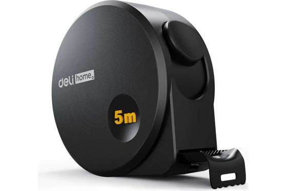 Рулетка Home Series Black HT8519 5м х 19мм, эксклюзивный дизайн, корпус - высококачественный софттач плас