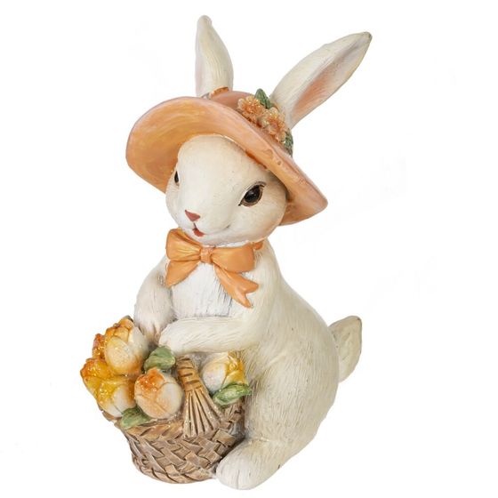 Фигурка декоративная "Заяц с корзиной", L5 W8 H10 см