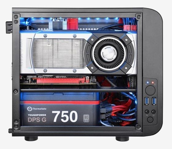 Корпус Thermaltake Core V1 черный без БП SFF miniITX (CA-1B8-00S)