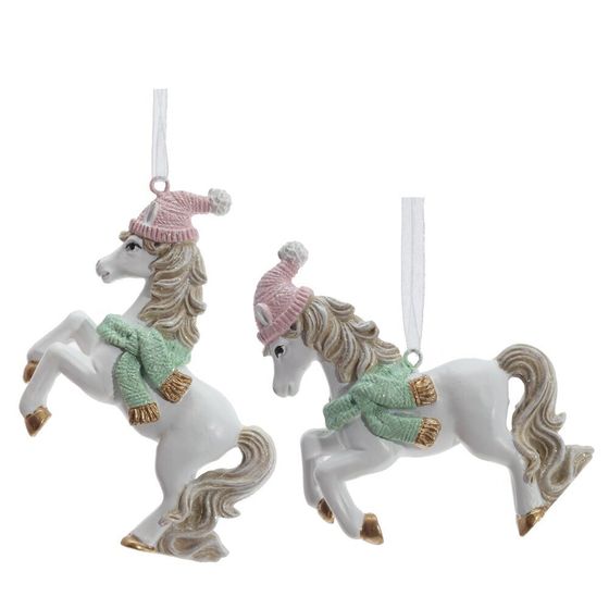 Фигурка декоративная подвесная &quot;Лошадка&quot;, L9 W2 H8,5 см, 2в.