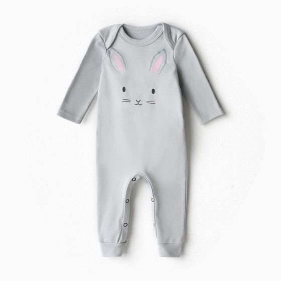 Комбинезон Крошка Я Baby Bunny, рост 62-68, серый