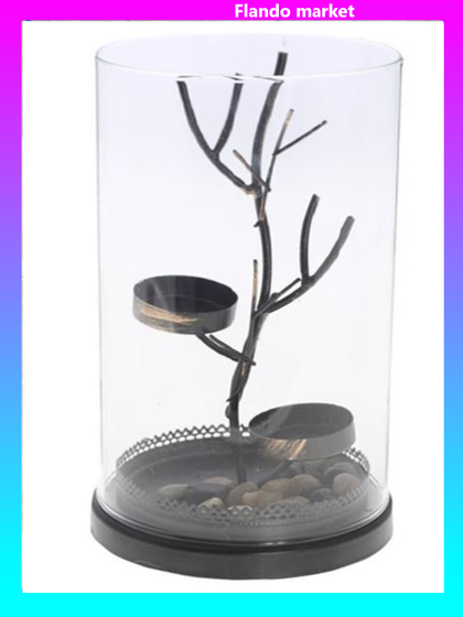 !09 Подсвечник на 2 свечки L 12 H 23 см