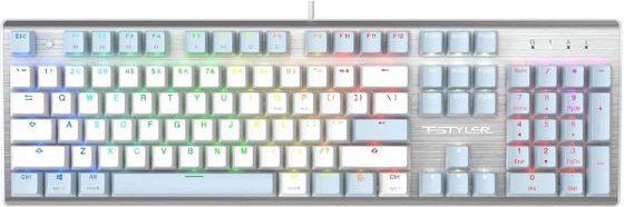 Клавиатура A4Tech Fstyler FS100 игровая синий/белый