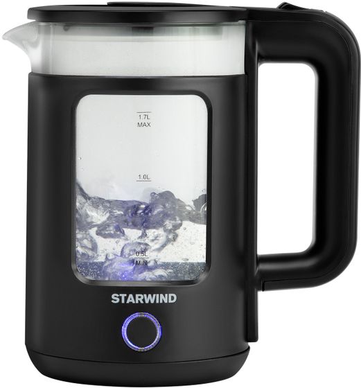Чайник электрический Starwind SKG1053 1.7л 1800Вт черный