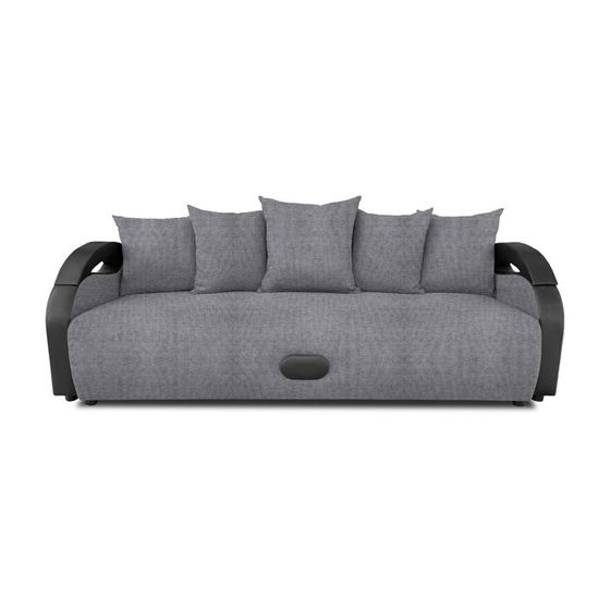 Прямой диван «Мария», еврокнижка, рогожка savana plus, цвет ash