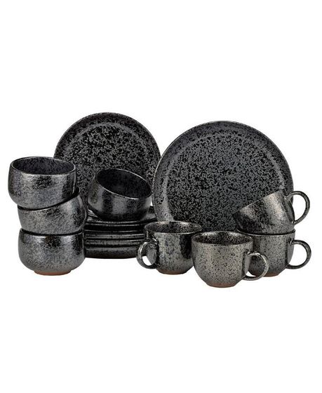 Noir 16 Piece Dinnerware Set